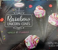 Rainbow unicorn cônes