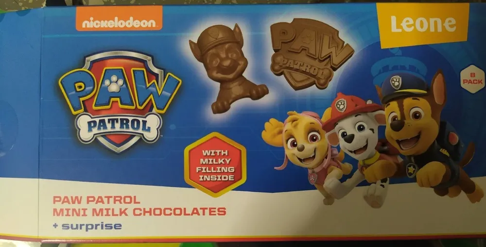 Paw Patrol mini milk chocolates