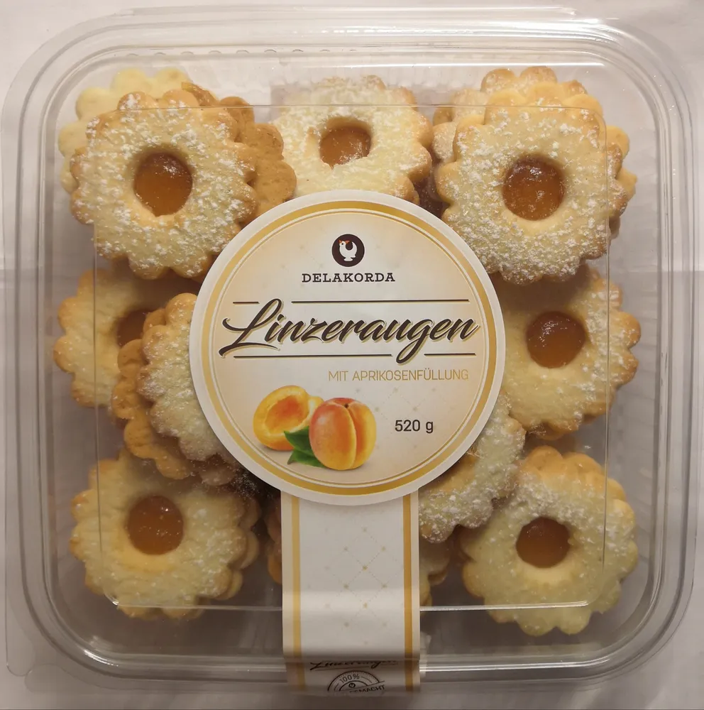 Linzer Augen mit Aprikosenfüllung