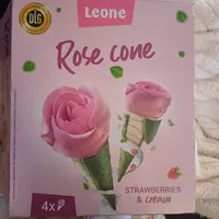 Rose cone strawberry & cream