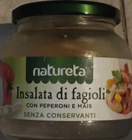 Insalata di fagioli con peperoni e mais