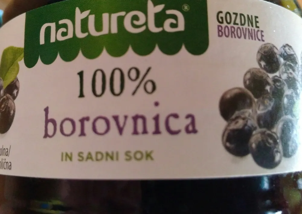 natureta 100% borovnica in sadni sok