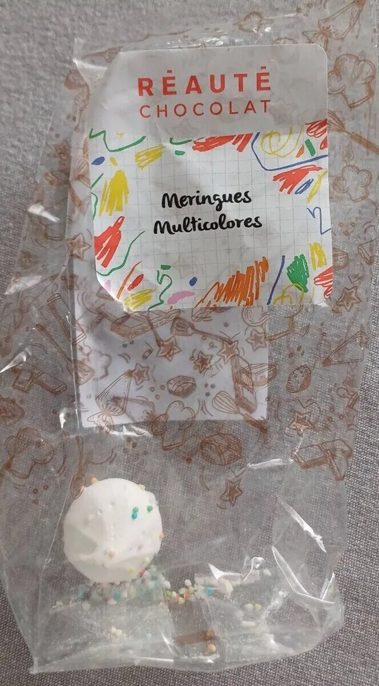 Meringues multicolores