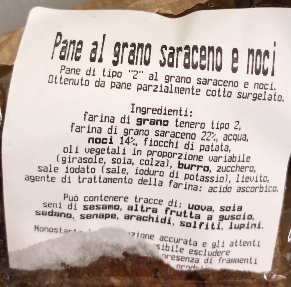 Pain sarrasin et noix