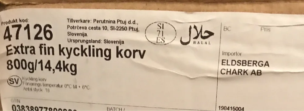 Poulet halal