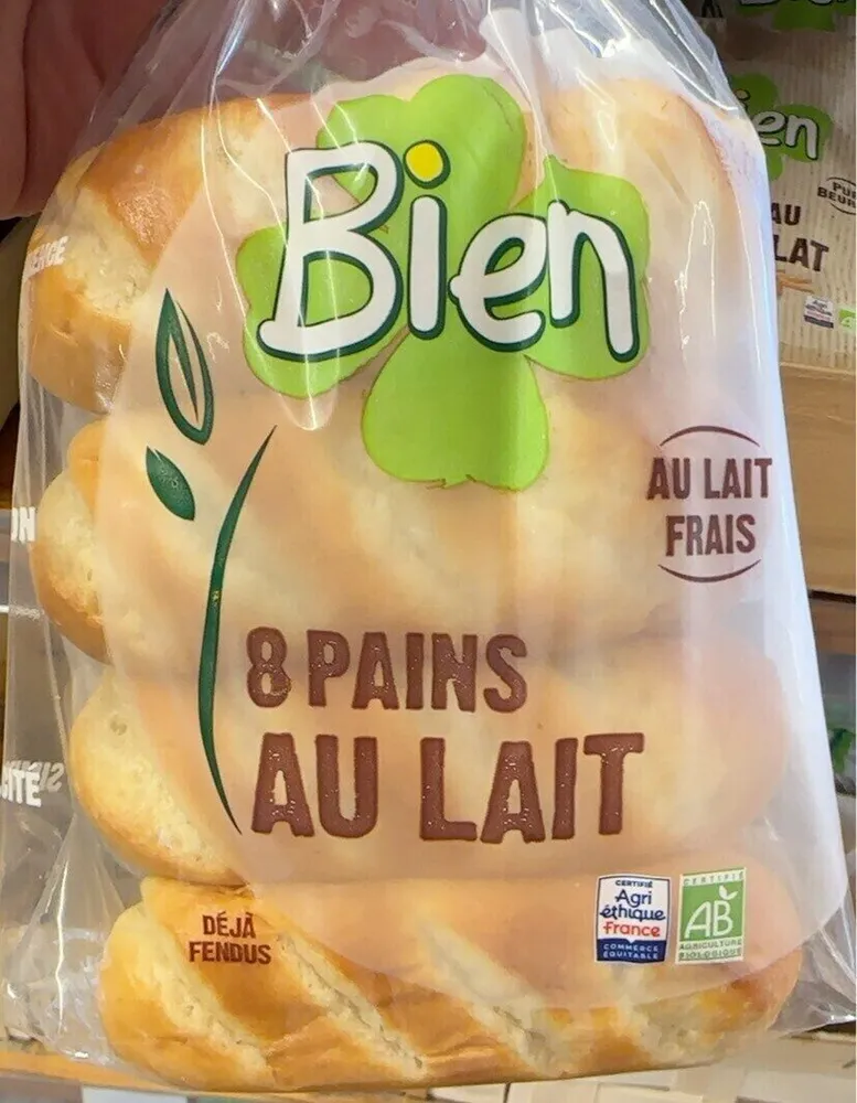 8 pains au lait frais bio