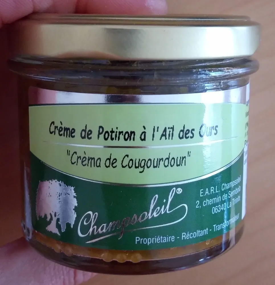 Crème de potiron à l'ail des ours
