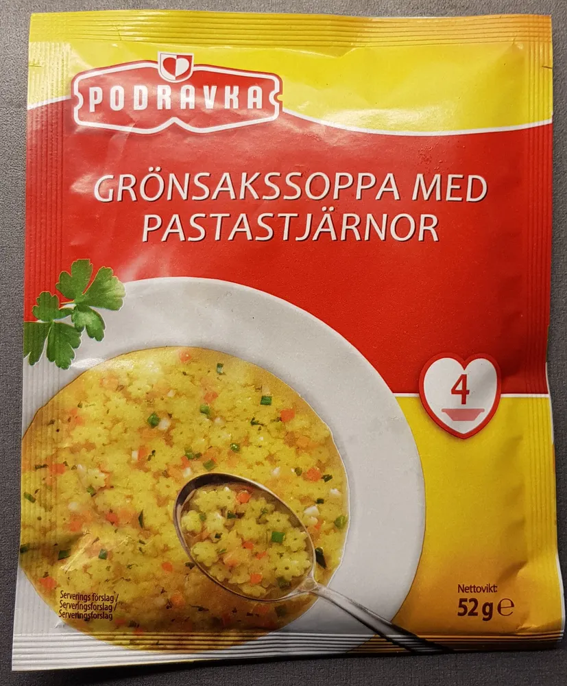 Grönsakssoppa med pastastjärnor