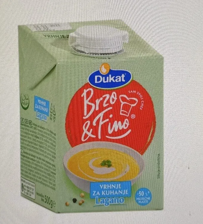 Vrhnje za kuhanje lagano