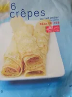 6 crepes déjà cuites, surgelées,lait entier