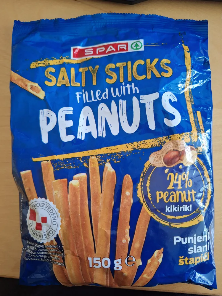 SALTY STICKS Filled With PEANUTS