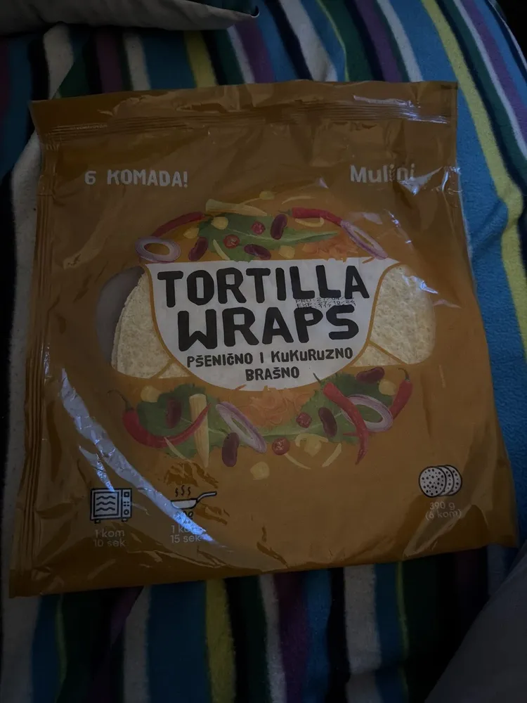 Tortilla Wraps Pšenično i Kukuruzno Brašno