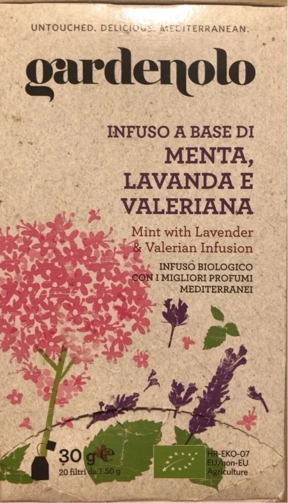 Infuso a base di menta, lavanda e valeriana