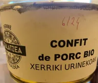 Confit de porc bio