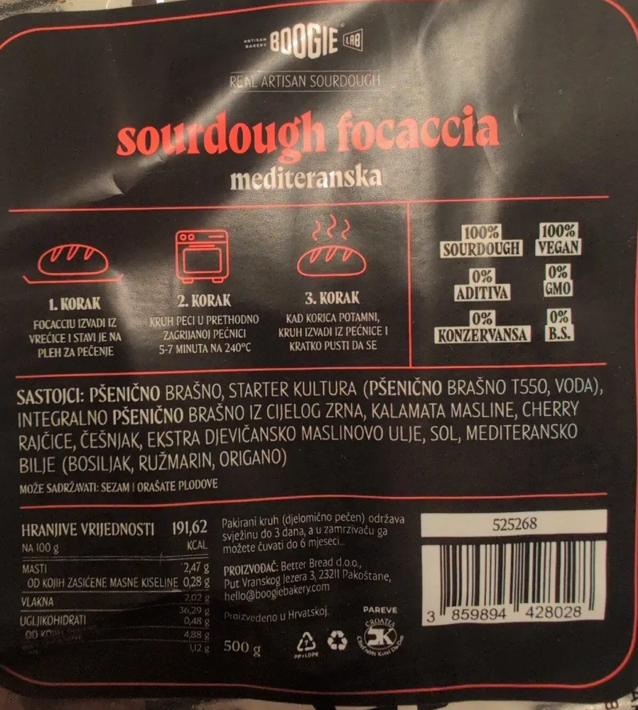 Sourdough Focaccia mediteranska