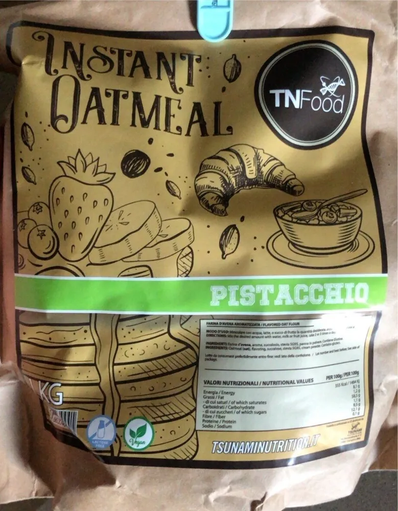 Instant oatmeal pistacchio