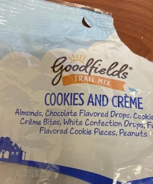 Goodfields trail mix  cookies and crème