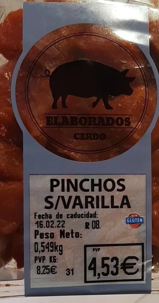 Pincho sin varilla