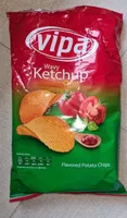 Wavy ketchup chips