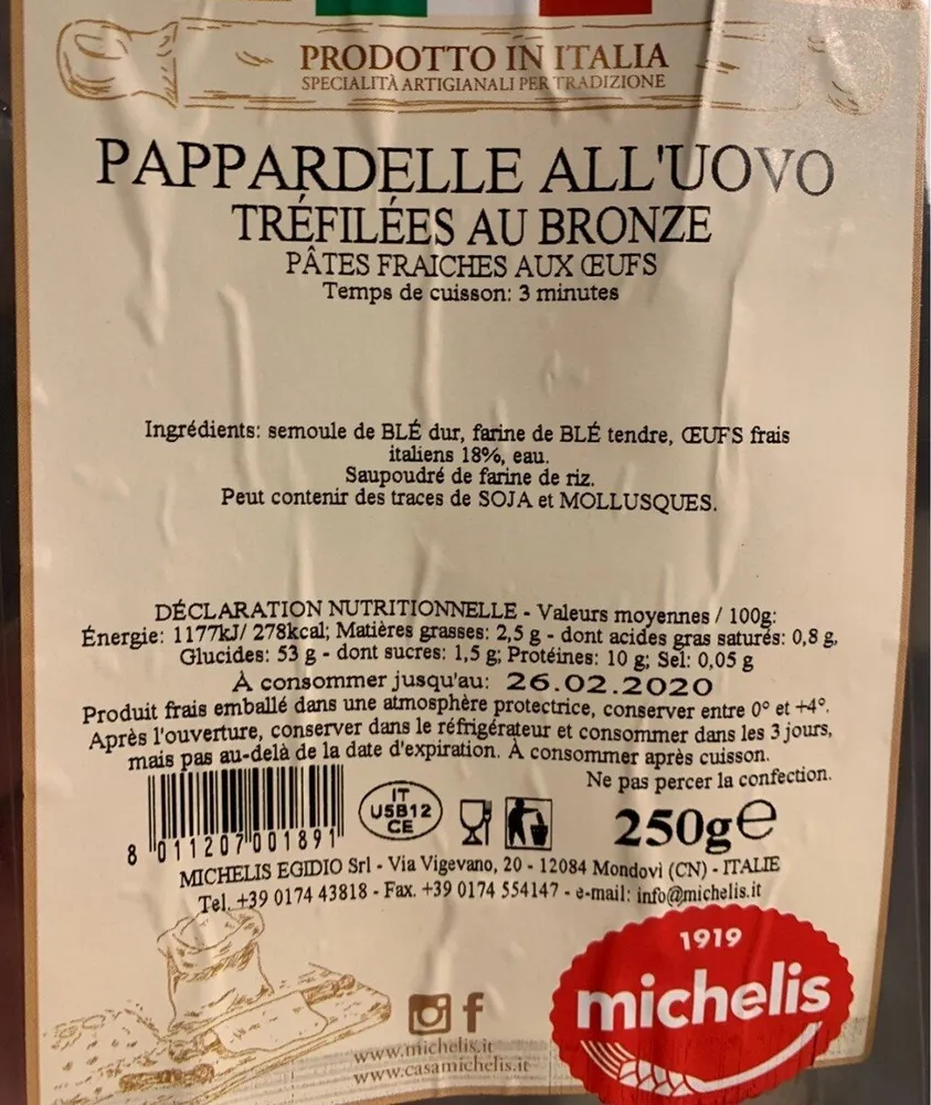 Pappardelle all'uovo