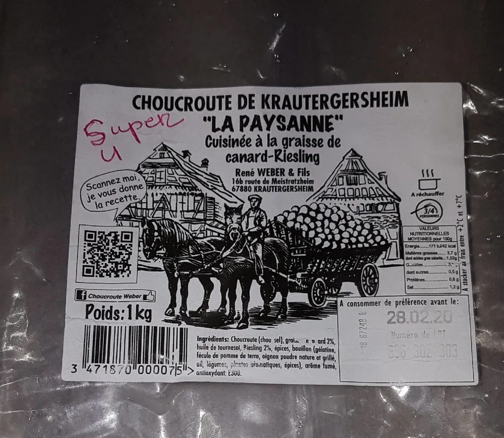 Choucroute de krautergersheim