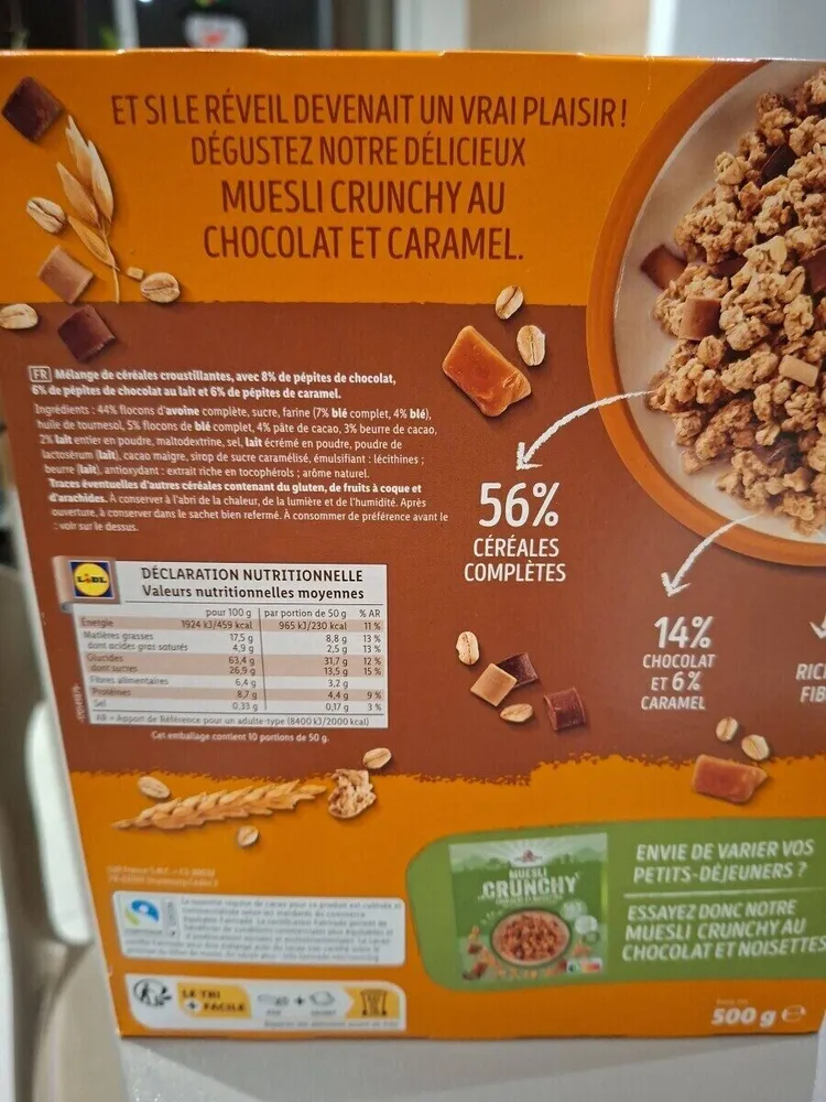 Muesli cruchy (chocolat et caramel)