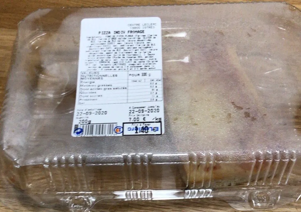 Pizza indiv fromage