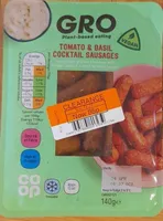 Tomato and basil cocktail sausages
