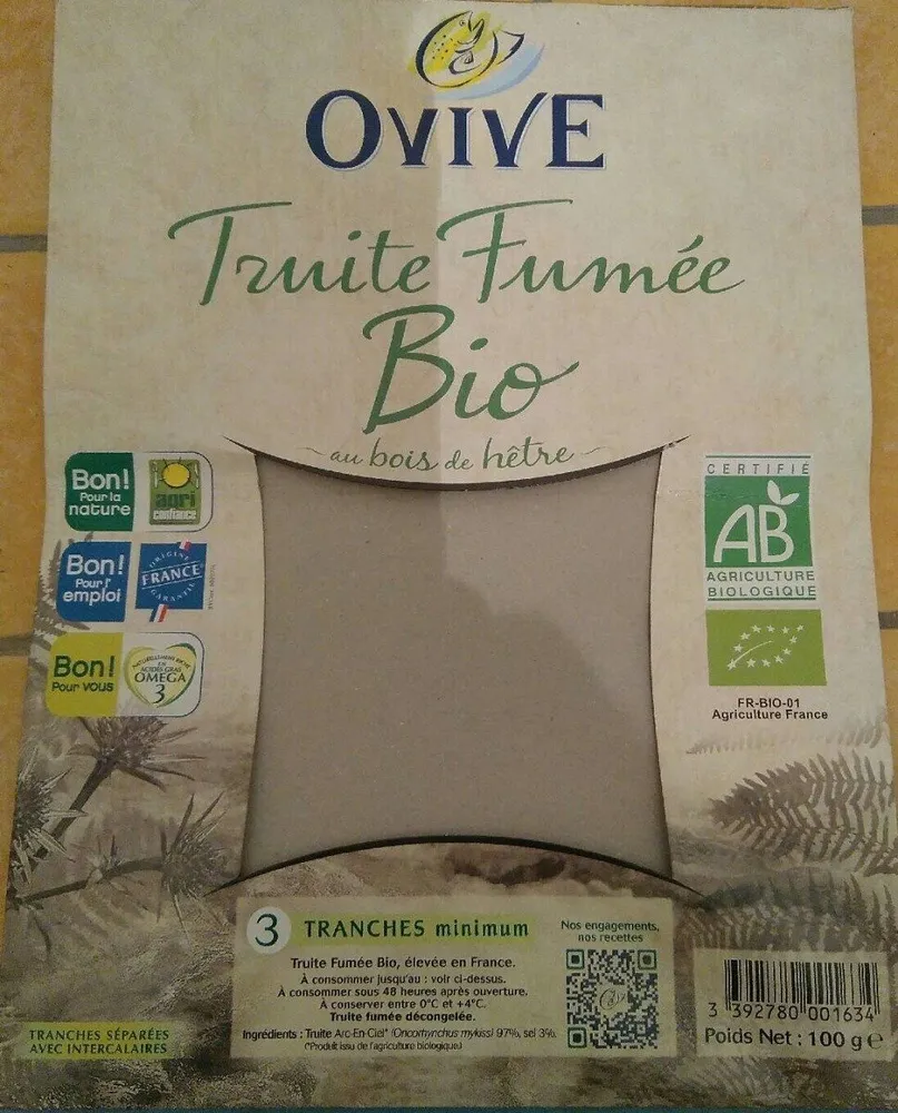 Truite fumée bio au bois de hêtre