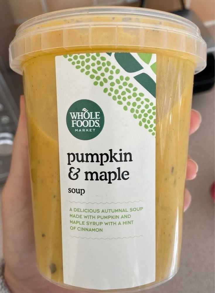 Pumpkin and maple soup