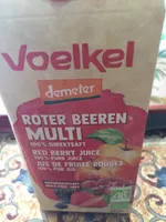 Jus de fruits rouges