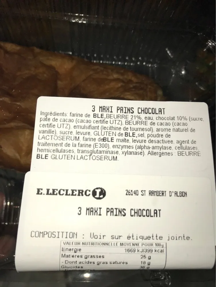 Maxi pains chocolat