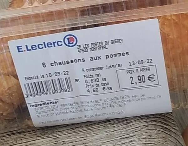 6 Chaussons aux pommes