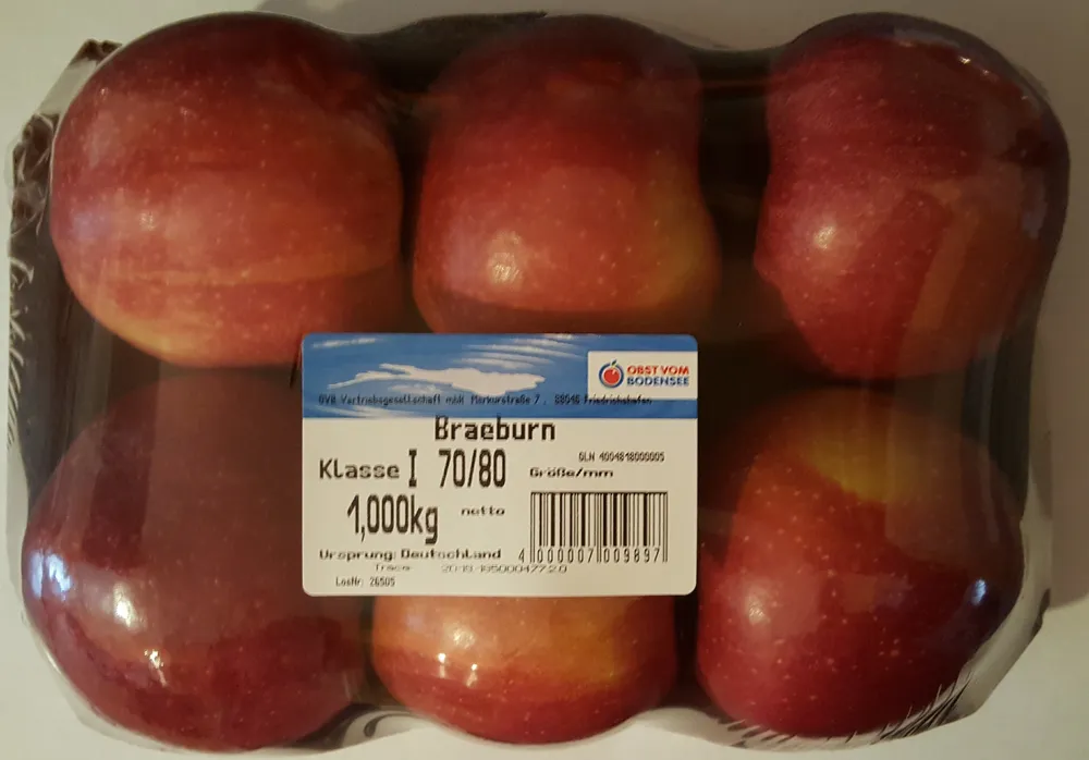 Braeburn, Klasse I, Größe 70/80 mm