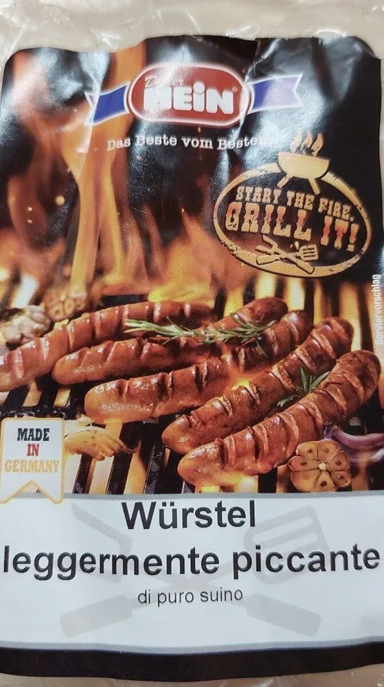 Würstel leggermente piccante di puro suino