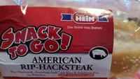 Rip-Hacksteak "American Style" mit Käse & Salamistücken im Brötchen mit Ketchup-Dip