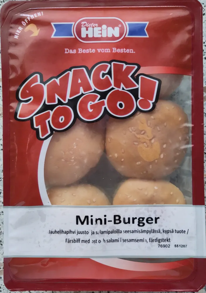 6 Mini Burger Snack to go!