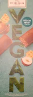 Produits veganes à base de cacao avec fourrage nougat-gaufre