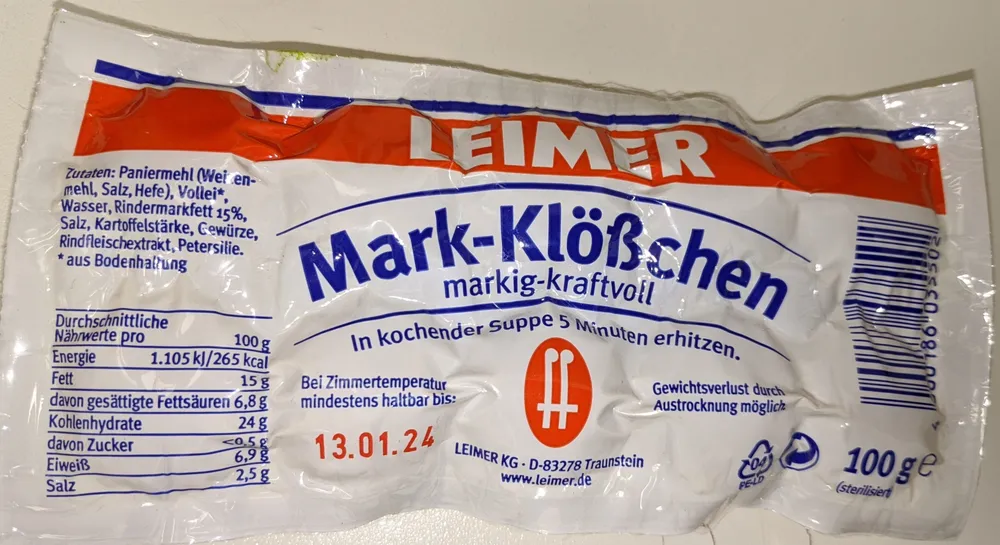 Markklößchen, markig-kraftvoll