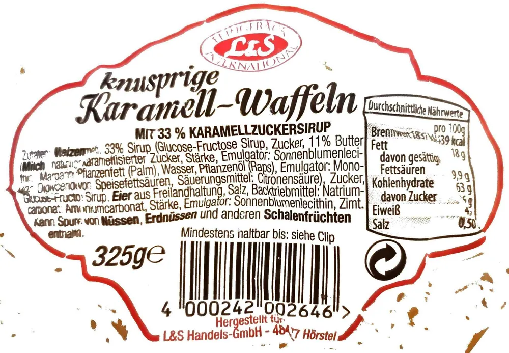 knusprige Karamell-Waffeln
