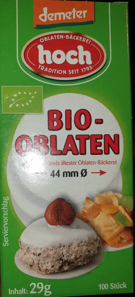 Bio-Oblaten