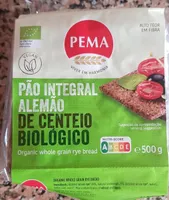 Pão integral alemão de centeio biológico
