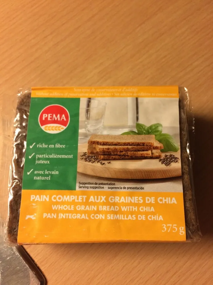 Pain complet aux graines de chia