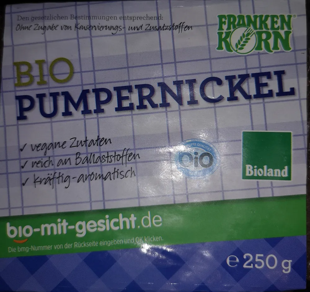 Bio Pumpernickel Frankenkorn