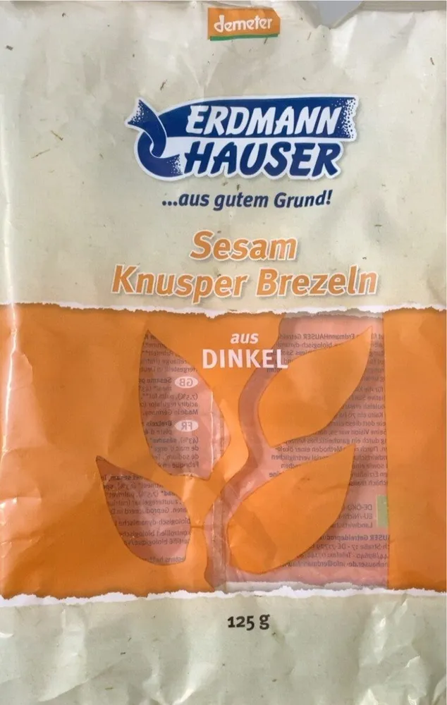 Dinkel Knusper Brezeln mit Sesam