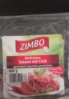 Delikatess Salami mit Chili geräuchert, hauchfein geschnitten