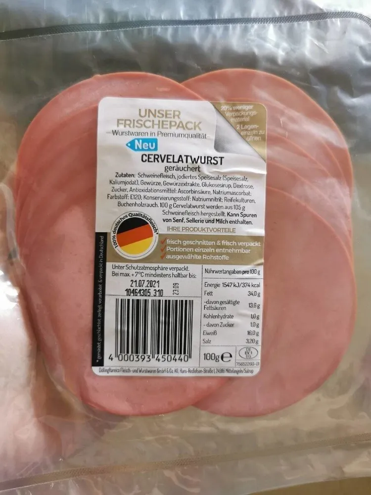 Cervelatwurst geräuchert