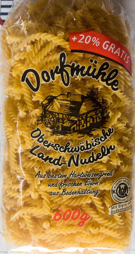 Oberschwäbische Landnudeln Spiralen