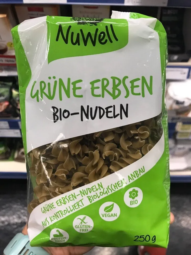 Bio Nudeln grüne Erbsen