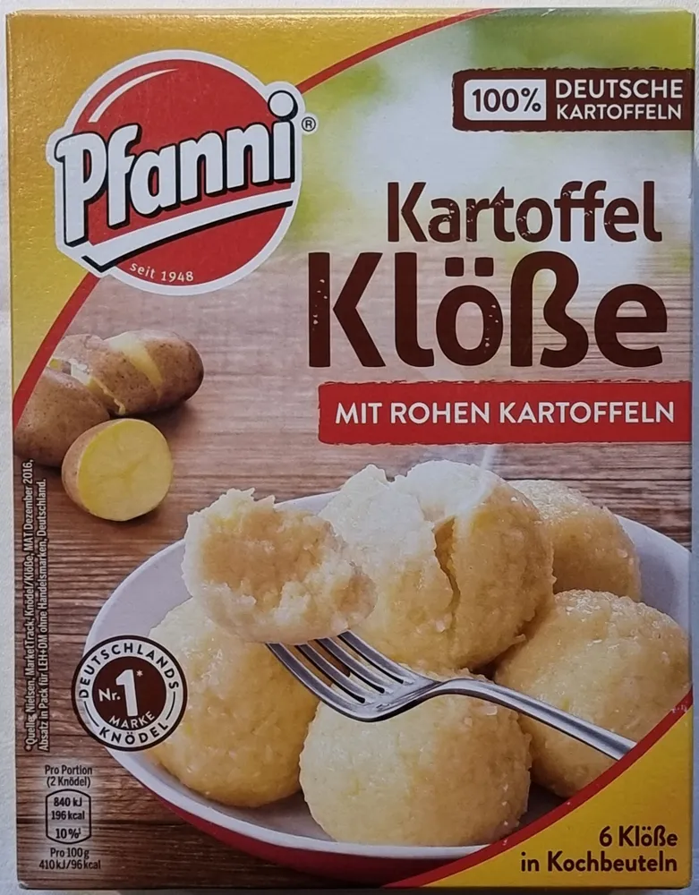 Kartoffel Klöße mit rohen Kartoffeln